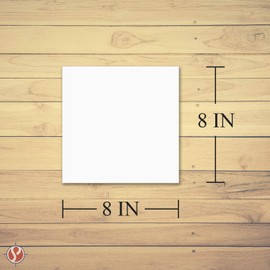 8" x 8" Square Cardstock | 80lb Cover White Thick Card Stock Paper - Smooth Finish | For Scrapbooking, Arts and Crafts, Wedding Invitations, Business Cards | 50 Cards Per Pack