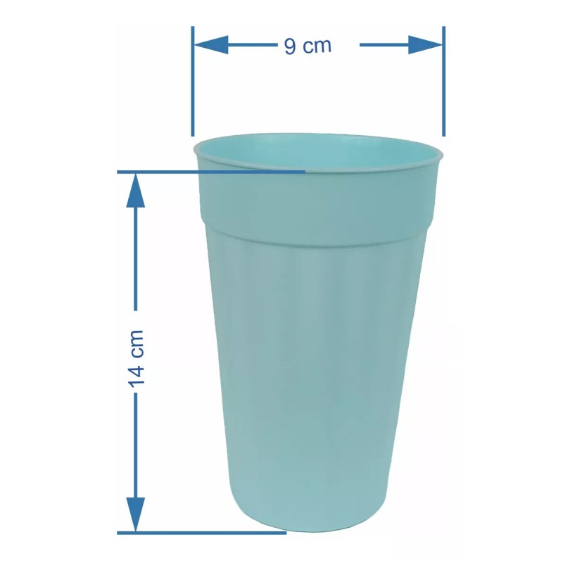 Boris 250 Vasos De Colores 620ml Plástico Económicos Mayoreo