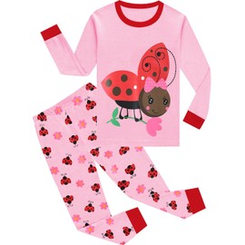 Toddler Girls Pajamas Sets Girl Ladybug Pajamas Long Sleeve Clothes Cotton Pjs Two Piece Kids Sleepwear Jammies Pj Set Size 2