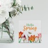 Country Farmhouse Spring Flowers Wood Box Sign Decor Desk Sign