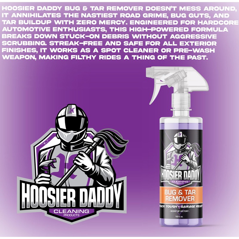 Hoosier Daddy 16oz Car Bug & Tar Remover - Fast-Acting