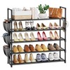 VILICK 5 Tier Shoe Rack with Hook and Side Pocket,Shoe