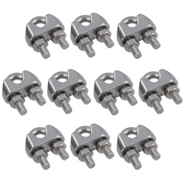 AB Tools 4mm Wire Rope/Cable Grip/Clamp Stainless Steel 316 Marine Grade 10 Pack