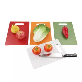 Nicesh Plastic Cutting Board Set - Thin, 11.8" x 7.8", set of 4
