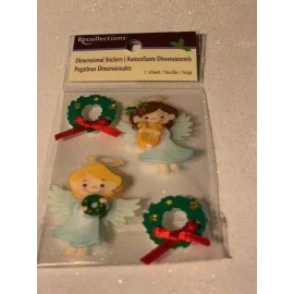 RECOLLECTIONS 3D STICKERS CHRISTMAS HOLIDAY ANGELS RARE STICKERS