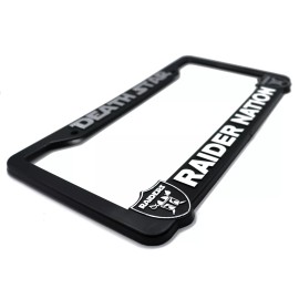 LP Frameworks Las Vegas Raiders "Raider Nation" 3D Raised License Plate Frame (Chrome)