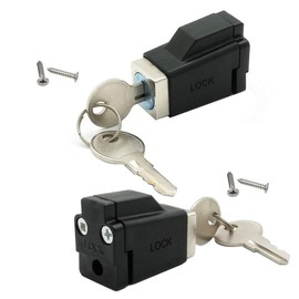 2 Pack Sliding Window Stopper Lock with 2 Keys - for Thickness 1/4" Small Frame Edge Clamp, Aluminum Alloy Windows Frame Locking Tool for Home Office Children Safety Sash Requires Drilling