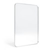 Minuover Wall Mount Mirror for Bathroom, Brushed Silver Metal Framed
