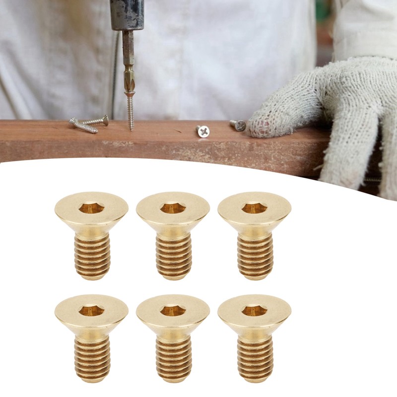 50Pcs Flat Hex Socket Screw M3 Pure Copper Countersunk Head