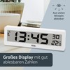 ADE Digital Radio-Controlled Clock Living Room with Temperature Display, Very