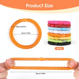 Arvoni 8 Stück Haargummis für Damen und Mädchen, Elastisch zopfgummis, Elastizität Haarbänder, haargummi armband, Mehrere Farben haargummi scrunchie für dickes Haar und lockiges Haar