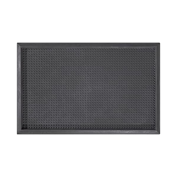 Ottomanson Easy Clean, Waterproof Non-Slip Doormat Indoor/Outdoor Boot Tray, 18" x 28", Black