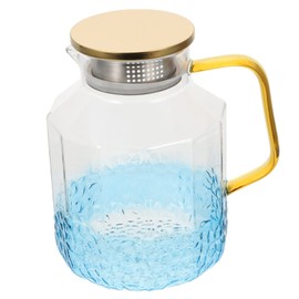 CIYODO 1800ml Glass Kettle Water Pitcher with Lid Water Jug Tea Infuser Cool Drinking Glasses Hot Pitcher