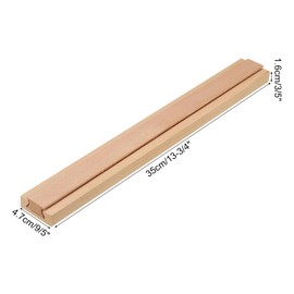 sourcing map 2 Sets Wooden Drawer Slides, Classic Wood Center Mount Guide Track, Wood Drawer Glides Bottom Rails Replacement Kit, 13-3/4" (35 CM)