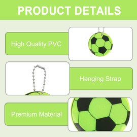 RuiChy Soccer Shaped Reflective Keychains 9pcs Stylish Pendants for Bags Backpacks Jackets Clothing Durable Nighttime Visibility Accessories for Students Cyclists Reflector