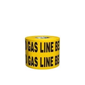 Presco Underground Non-Detectable Tape: 6 in. x 1000 ft. (Yellow with Black "CAUTION BURIED GAS LINE BELOW" printing)