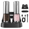 Electric Rechargeable Salt and Pepper Grinder Set - USB-C Charging