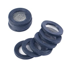 10pcs 3/4" Shower Head Gasket Rubber O Ring Hose Seal Filter Net Washer Durable Lightweight Gadget Black