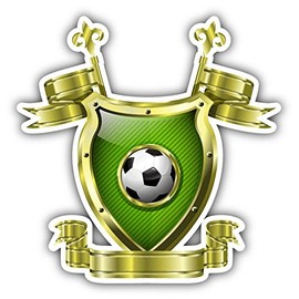 Zirni Soccer Ball Shield Football Sport Emblem Sticker Decal Design