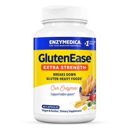 Enzymedica, GlutenEase Extra Strength, Verdauungsenzyme, 60 vegane Kapseln, hochdosiert, Laborgeprüft, Vegetarisch, Sojafrei, Glutenfrei, Ohne Gentechnik