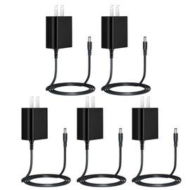 Security-01 12V 1A Power Supply Adapter UL Listed, 1.5m (5ft) Cord, 5.5x2.1mm Plug, for CCTV Camera, Router, LED Strip, BT Speaker, Webcam,5-Pack