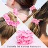 KICOSY 12PCS Light Pink Hair Scrunchies Bulk Pink Satin Pink