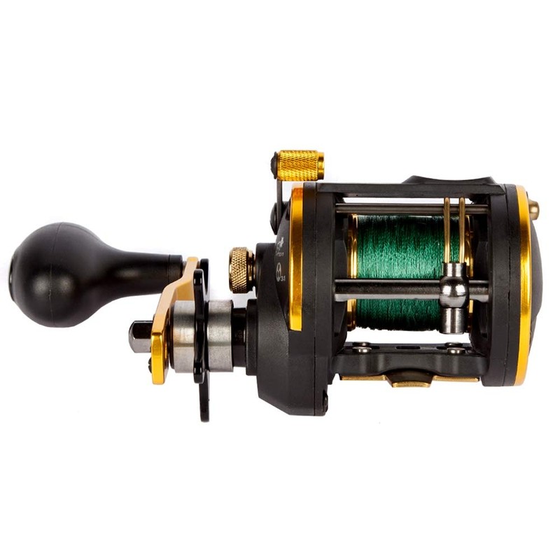 leeda icon m30 multiplier boat reel with braid