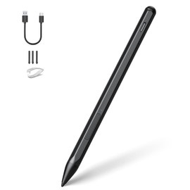 Stylus Pen for HP Envy X360 Pavilion X360 Specter X360 Spectre X2 Envy X2 Rechargeable MPP 2.0 Tilt Active Pen with 4096 Pressure Sensitivity, Palm Rejection, Tpye-c Charge, Black