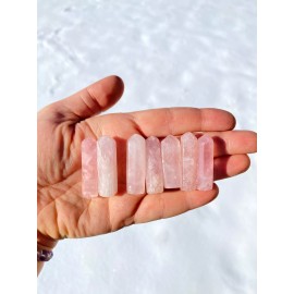 Rose Quartz Point (Mini) - Polished Crystal, Natural Rose Quartz from Brazil