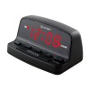 Sharp Digital Alarm Clock, SHARP, Midnight Black, Easy Controls, Red