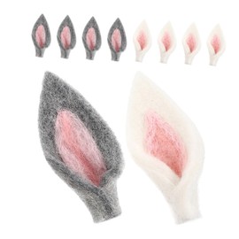TEHAUX Unique Easter Bunny Ear Hair Clips 10pcs Felt Rabbit Ears Decor for DIY Crafts Home Decor