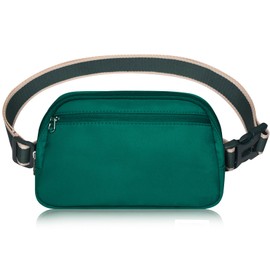 DMLuna Small Crossbody Bags for Women Trendy, Lightweight Waist Pack for Women & Men, Mini Belt Bag, Waist Bag with Adjustable Strap for Running Workout Traveling, Dark Green