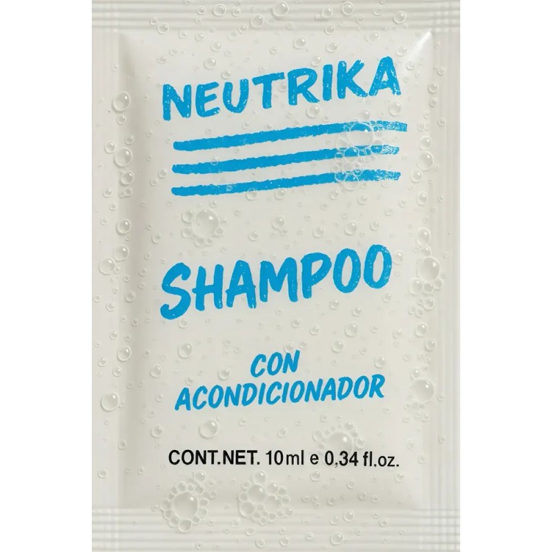Amenidades Hoteleras Shampoo Sachet Sobre 10ml - 300 Pzas.