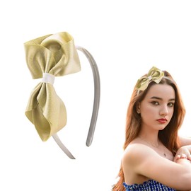 Xiyantiji Gold Boutique Hair Bow Headbands for Girls Glitter Ribbon Bows Hair Hoop Headband for Toddlers Cute Bowknot Headwear Christmas Party Accessories Hair Band