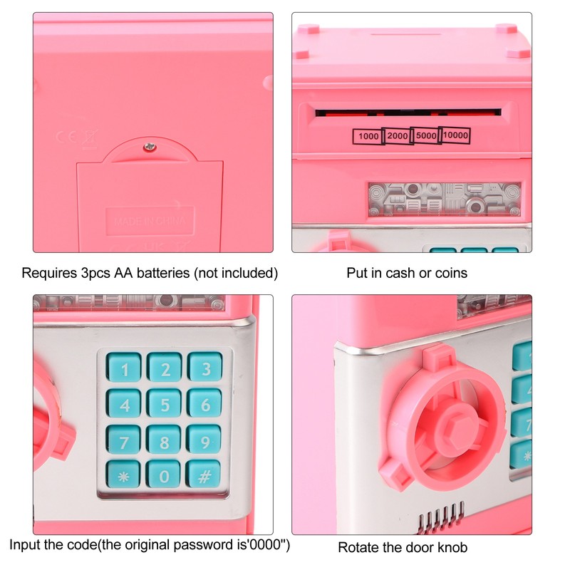 Children Money Storage Case Simulation Safe Box Shaped Password Lock