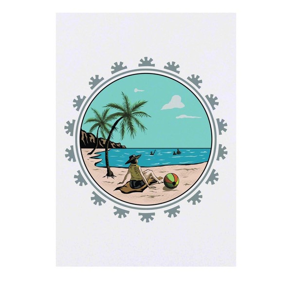 Azeeda 'Ruhe am Meer' Temporäres Tattoo - Hautfreundlicher & Ungiftiger