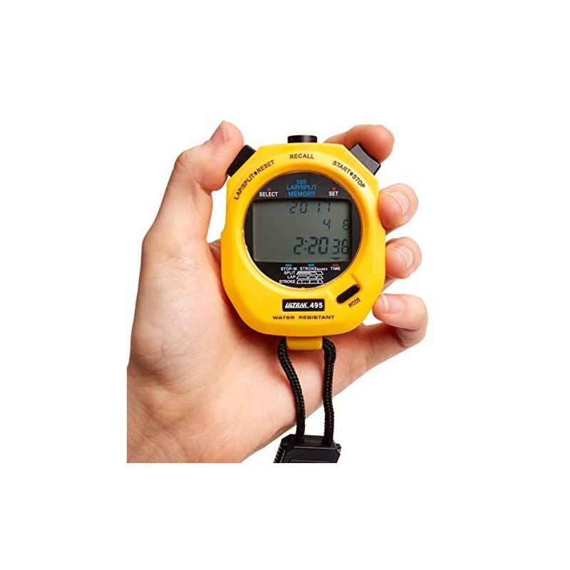 Ultrak 495 100 Lap Memory Timer (2-Pack), Yellow