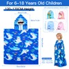 BITOYO Bath Poncho with Hood, Extra Large Towel Kids Microfibre