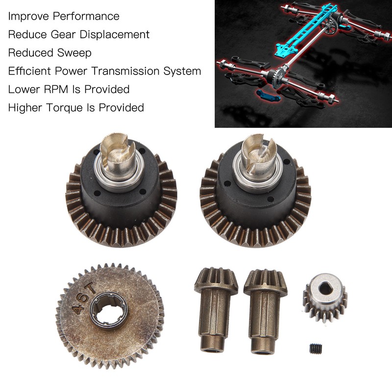 RC Car Motor Gear Kit Differential Drive Assembly for SCY