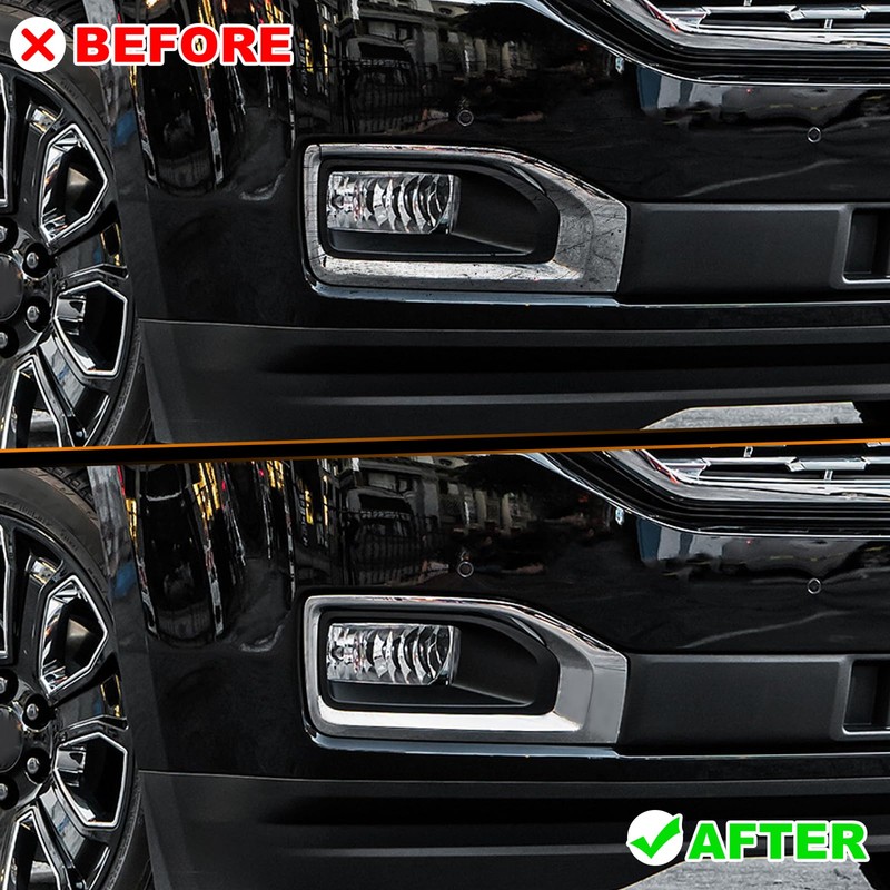 ZJUSDO Fog Light Bezels Compatible with GMC Yukon & Yukon