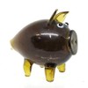 Home For ALL The Holidays Glass Pig Figurine (Amber)