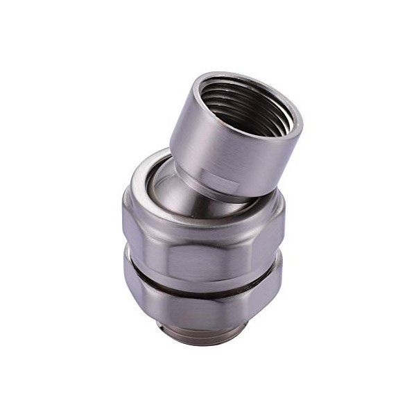 All Metal Shower Head Swivel Ball Adapter, Brushed Nickel |