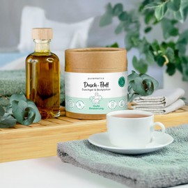 Shower Fluff 'Get Soon' | Dush Gel and Body Lotion in One | With Essential Eucalyptus Oil and Coconut Oil