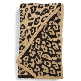 Barefoot Dreams CozyChic Safari 54" x 72" Throw Blanket Camel/Black $180