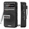 PRUNUS NOAA Weather Radio AM FM, Battery Powered Radio by