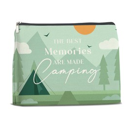 Camping Makeup Bag Cosmetic Pouch Camping Gifts for Women Campers Travelers Outdoor Enthusiasts, Travel Toiletry Bag