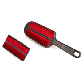 FQP Set of 2 brushes: hand brush and pocket brush, ideal as a coat brush, clothes brush, pet hair remover for cats and dogs, quality made in Germany