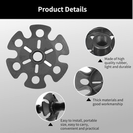 Trekking Pole Basket Bag Snow Plate Universal Trekking Pole Snow Baskets Carbide Boot Tips Removable Rubber Basket for Snowflakes and Most Hiking Poles (Pack of 6)