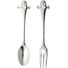 Nagao Ciao Coffee Spoon Tea Fork, Set of 2, Made in Japan