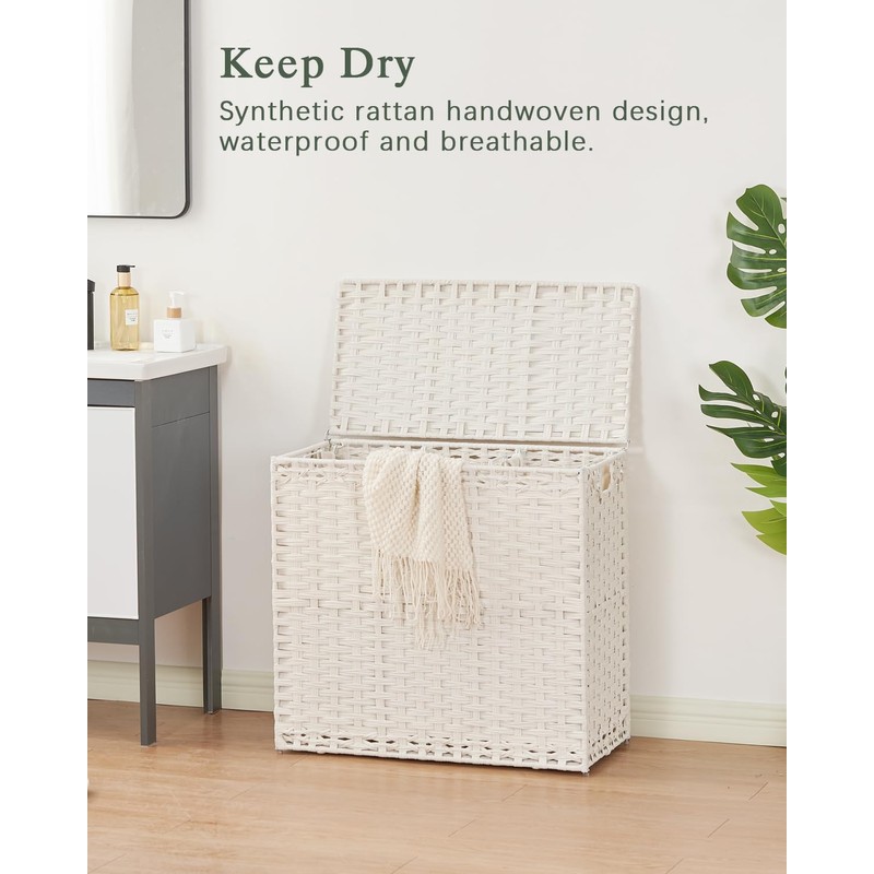 SETVSON Laundry Hamper with Lid Laundry Basket 132 L (35